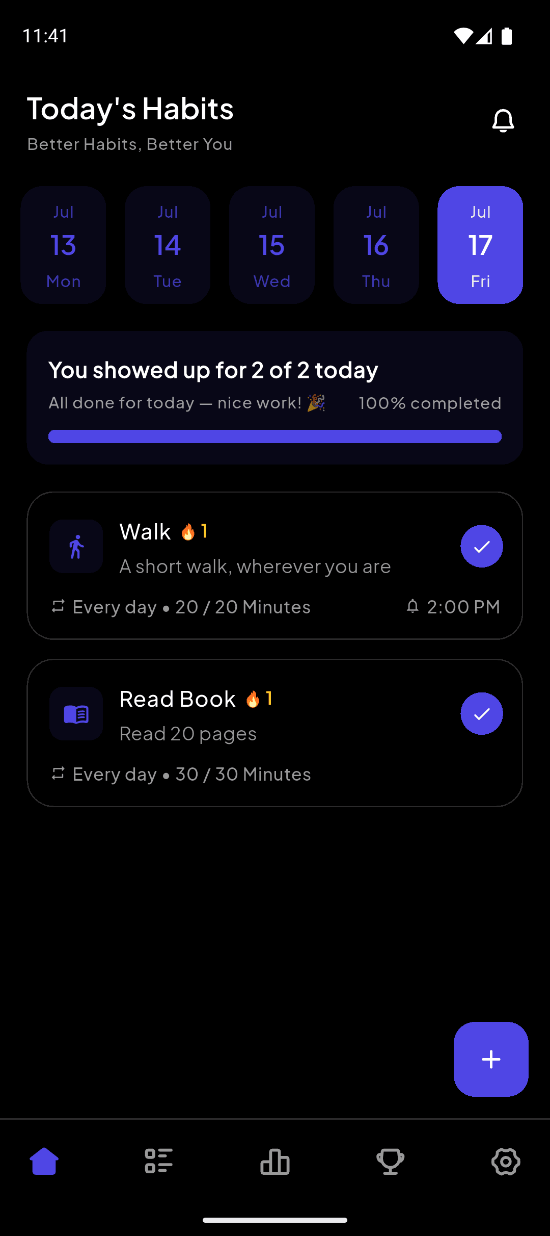 Day Marker home screen