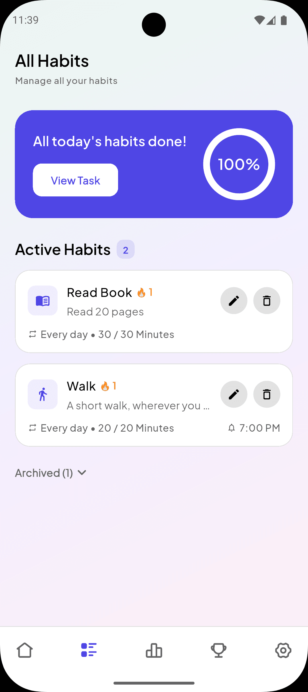 Day Marker Calendar screen in light mode
