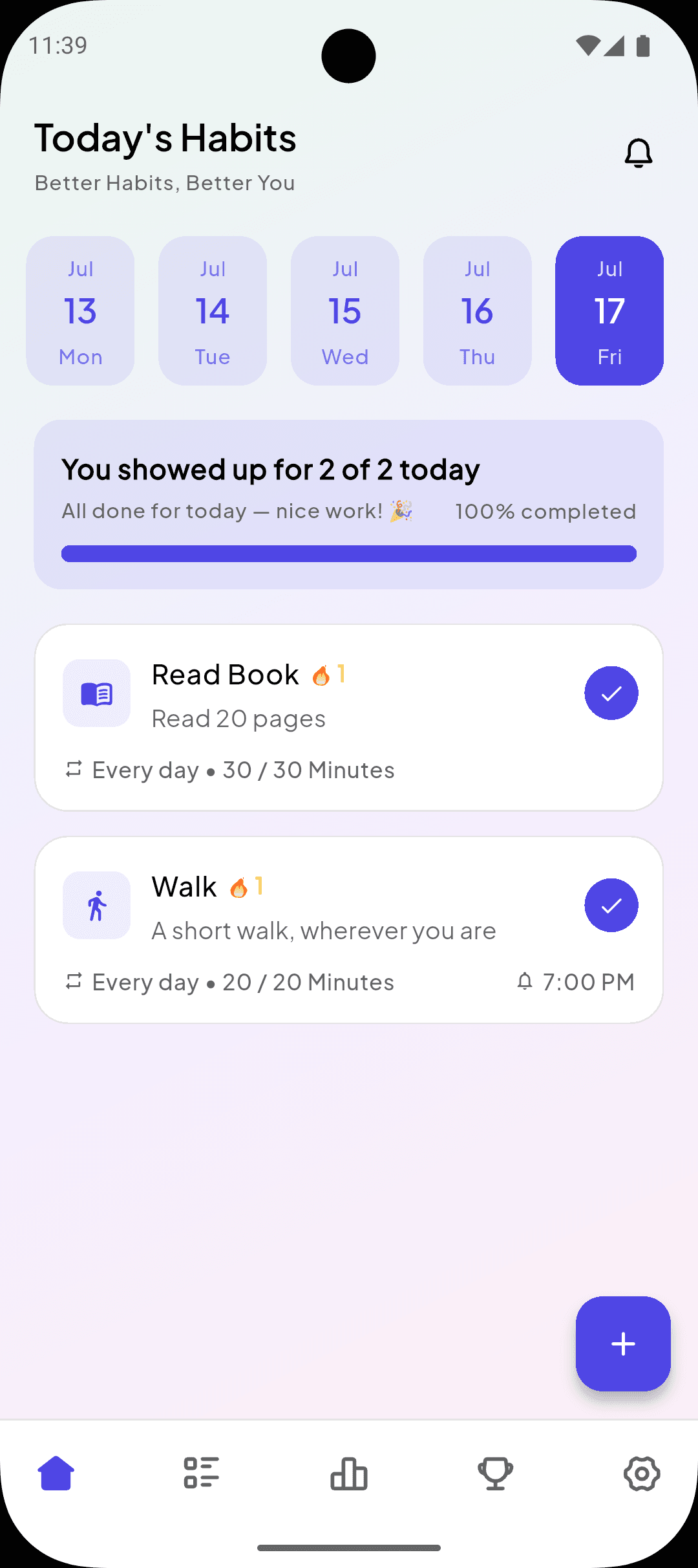 Day Marker home screen